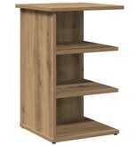 VidaXL Dressoir 35x35x55 cm bewerkt hout artisanaal eikenkleur