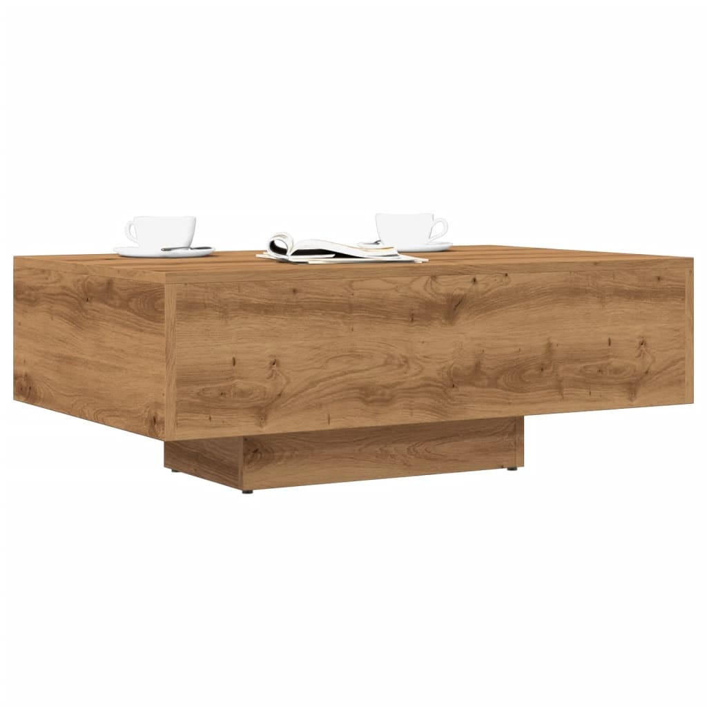 VidaXL Salontafel 85x55x31 cm bewerkt hout artisanaal eikenkleurig