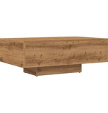 VidaXL Salontafel 85x55x31 cm bewerkt hout artisanaal eikenkleurig