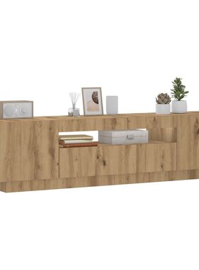 VidaXL Tv-meubel met LED 160x35x40 cm bewerkt hout artisanaal eiken