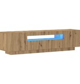 VidaXL Tv-meubel met LED 160x35x40 cm bewerkt hout artisanaal eiken
