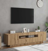 VidaXL Tv-meubel met LED 160x35x40 cm bewerkt hout artisanaal eiken