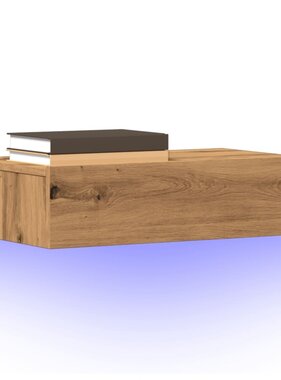 VidaXL Tv-meubels 2 st met LED's 60x35x15,5 cm artisanaal eikenkleur