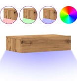 VidaXL Tv-meubels 2 st met LED's 60x35x15,5 cm artisanaal eikenkleur