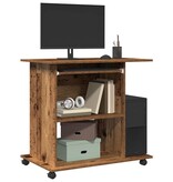 VidaXL Computerbureau 80x50x75 cm bewerkt hout oud houtkleurig
