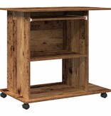 VidaXL Computerbureau 80x50x75 cm bewerkt hout oud houtkleurig