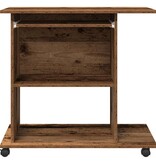 VidaXL Computerbureau 80x50x75 cm bewerkt hout oud houtkleurig