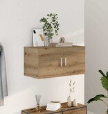 VidaXL Wandkast 80x39x40 cm bewerkt hout artisanaal eikenkleurig