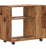 VidaXL Bijzettafel 70x35x55 cm bewerkt hout oud houtkleurig