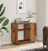 VidaXL Bijzettafel 70x35x55 cm bewerkt hout oud houtkleurig