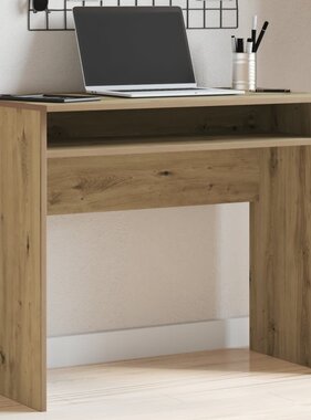 VidaXL Bureau 90x50x74 cm bewerkt hout artisanaal eikenkleur