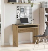 VidaXL Bureau 90x50x74 cm bewerkt hout artisanaal eikenkleur