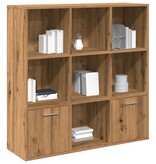 VidaXL Boekenkast 98x29x97,5 cm bewerkt hout artisanaal eikenkleur
