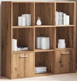 VidaXL Boekenkast 98x29x97,5 cm bewerkt hout artisanaal eikenkleur