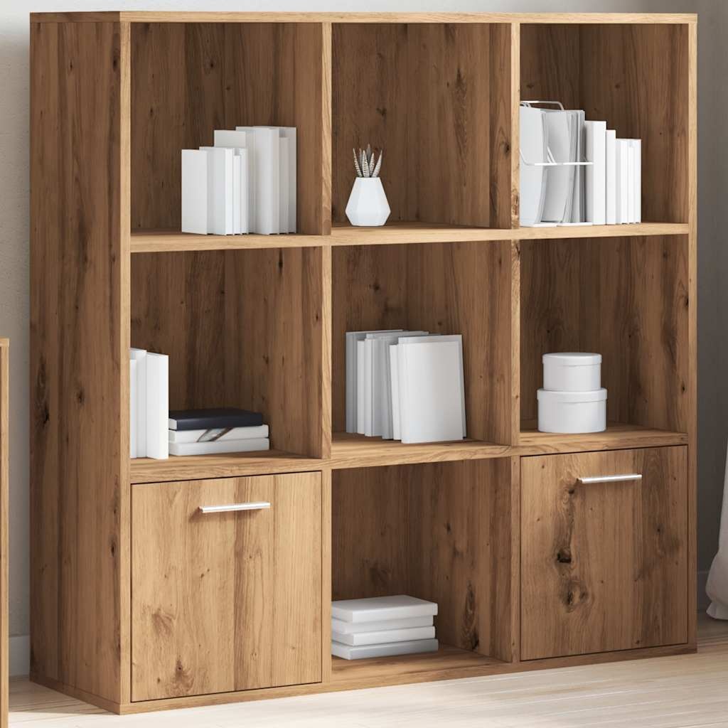 VidaXL Boekenkast 98x29x97,5 cm bewerkt hout artisanaal eikenkleur