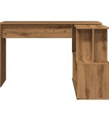 VidaXL Hoekbureau 200,5x50x76 cm bewerkt hout artisanaal eikenkleur