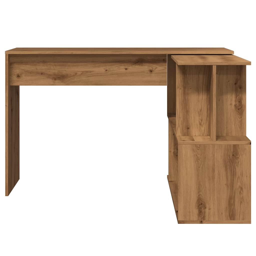 VidaXL Hoekbureau 200,5x50x76 cm bewerkt hout artisanaal eikenkleur