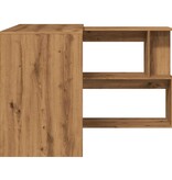 VidaXL Hoekbureau 200,5x50x76 cm bewerkt hout artisanaal eikenkleur