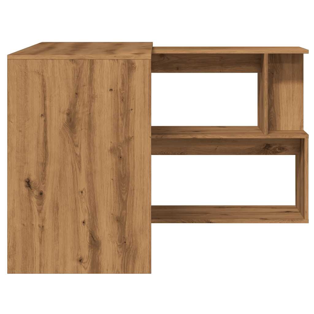 VidaXL Hoekbureau 200,5x50x76 cm bewerkt hout artisanaal eikenkleur