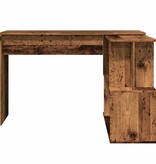 VidaXL Hoekbureau 200,5x50x76 cm bewerkt hout oud houtkleurig