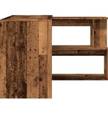 VidaXL Hoekbureau 200,5x50x76 cm bewerkt hout oud houtkleurig