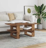 VidaXL Salontafel 102x55x42 cm bewerkt hout oud houtkleurig