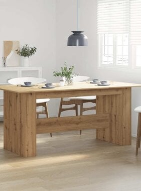 VidaXL Eettafel 180x90x76 cm bewerkt hout artisanaal eikenkleur