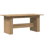 VidaXL Eettafel 180x90x76 cm bewerkt hout artisanaal eikenkleur