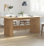 VidaXL Eettafel 180x90x76 cm bewerkt hout artisanaal eikenkleur