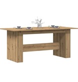 VidaXL Eettafel 180x90x76 cm bewerkt hout artisanaal eikenkleur