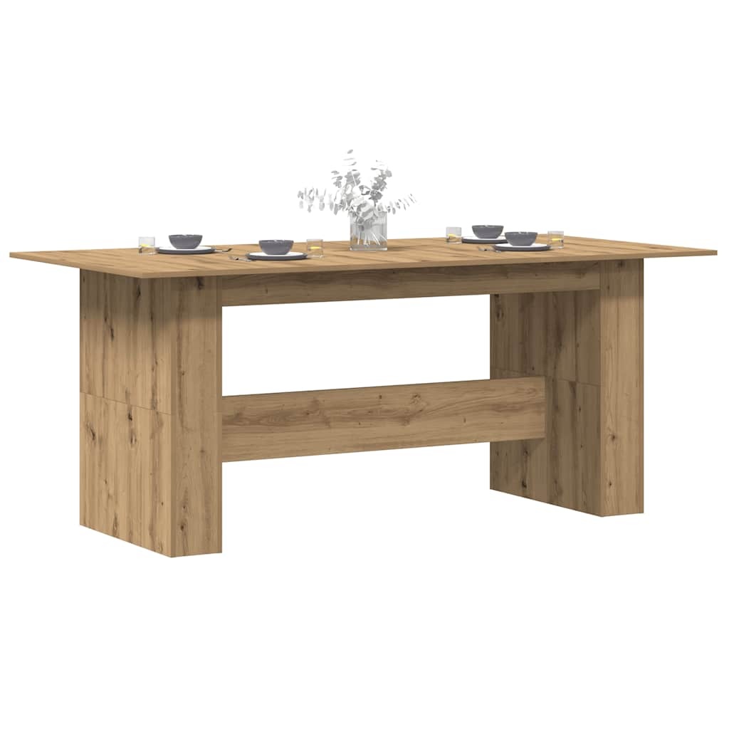 VidaXL Eettafel 180x90x76 cm bewerkt hout artisanaal eikenkleur