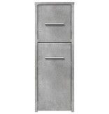 VidaXL Badkamerkast smal met wielen bewerkt hout betongrijs