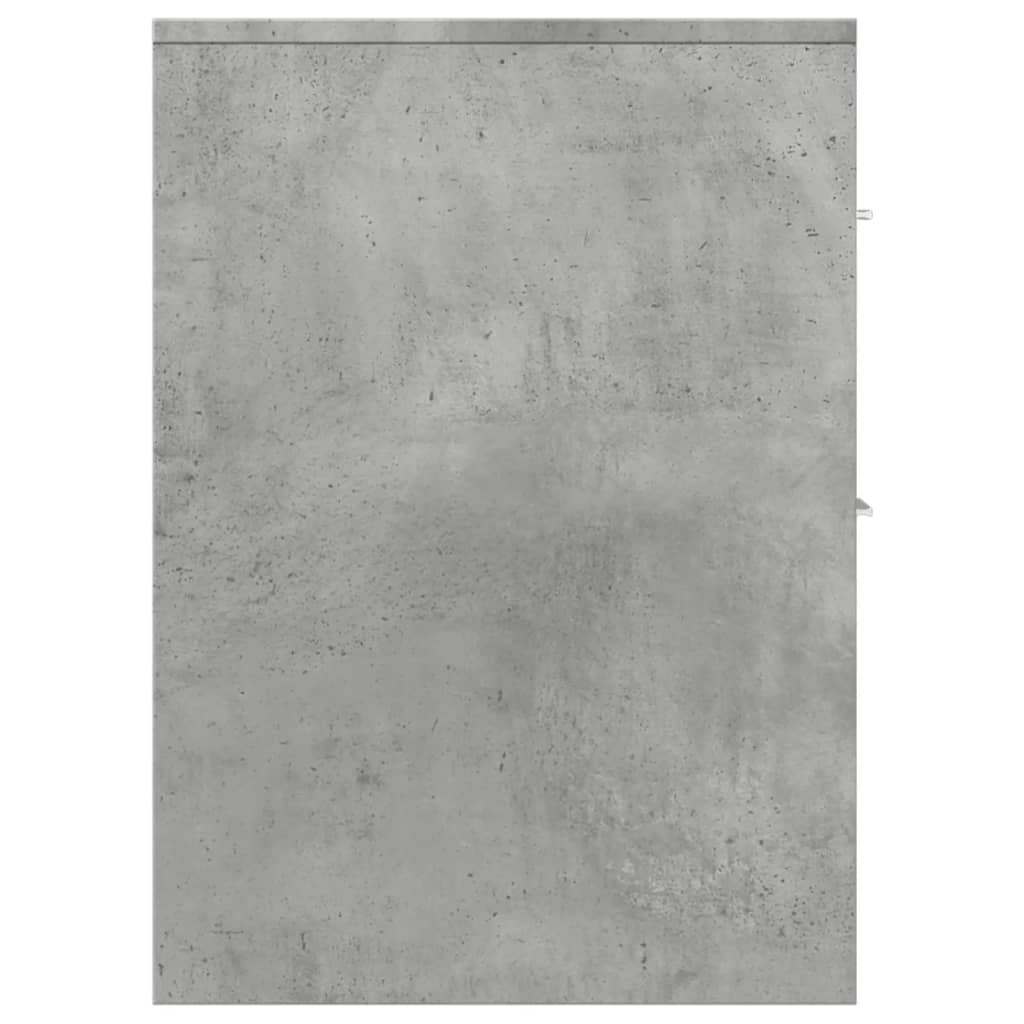 VidaXL Badkamerkast smal met wielen bewerkt hout betongrijs