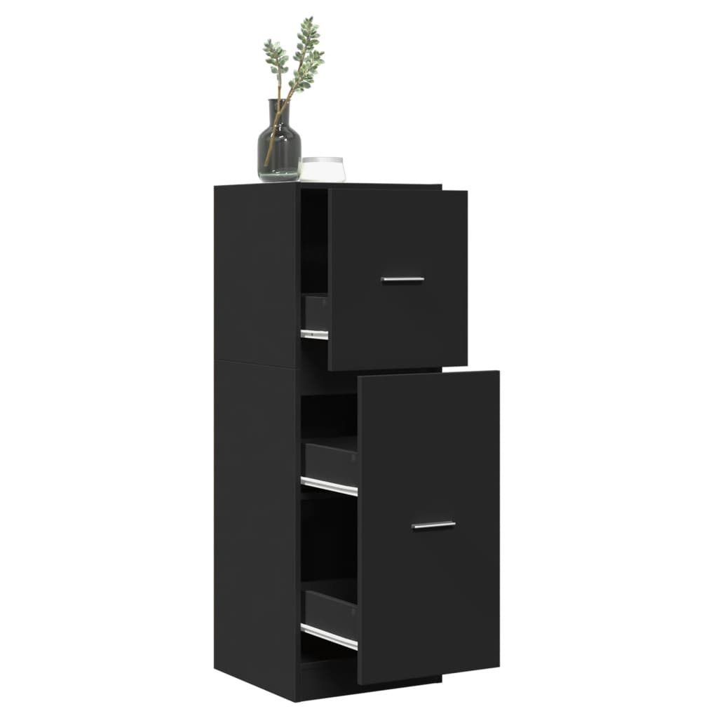 VidaXL Apothekerskast 40x41x118 cm bewerkt hout zwart