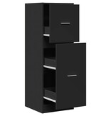 VidaXL Apothekerskast 40x41x118 cm bewerkt hout zwart