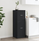 VidaXL Apothekerskast 40x41x118 cm bewerkt hout zwart