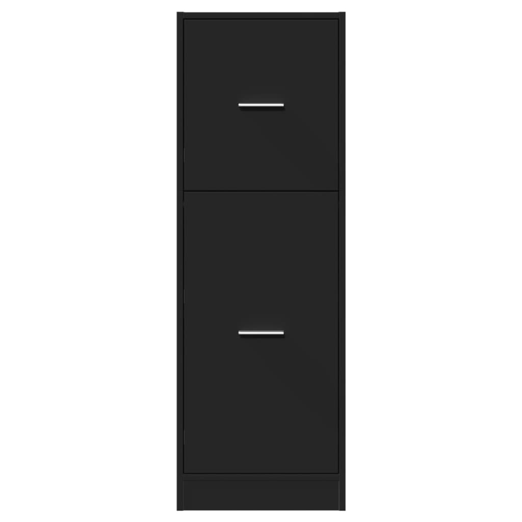 VidaXL Apothekerskast 40x41x118 cm bewerkt hout zwart