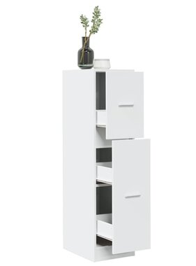 VidaXL Apothekerskast 30x41x118 cm bewerkt hout wit