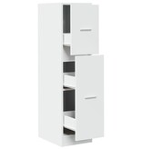 VidaXL Apothekerskast 30x41x118 cm bewerkt hout wit
