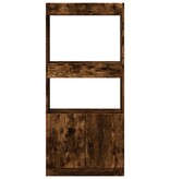 VidaXL Hoge kast 63x33x140 cm bewerkt hout gerookt eikenkleurig
