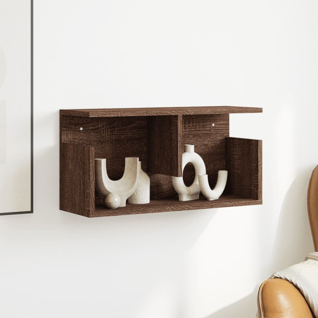 VidaXL Wandkast 60x20x30 cm bewerkt hout bruin eikenkleurig