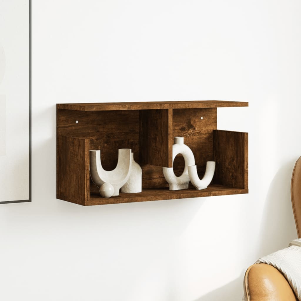VidaXL Wandkast 60x20x30 cm bewerkt hout gerookt eikenkleurig