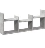 VidaXL Wandkast 100x18x40 cm bewerkt hout betongrijs