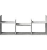 VidaXL Wandkast 100x18x40 cm bewerkt hout betongrijs