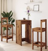 VidaXL Bartafel 51x50x103,5 cm bewerkt hout oud houtkleurig