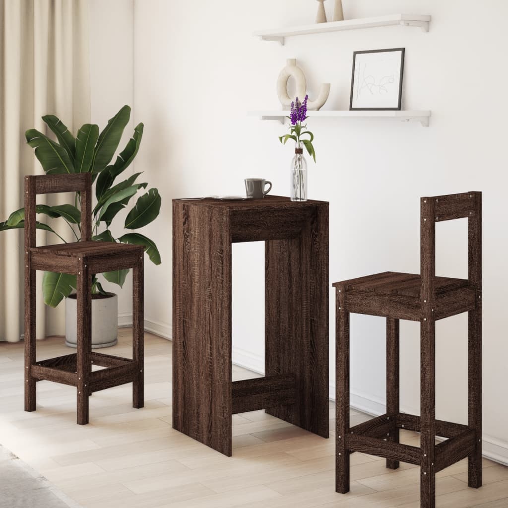 VidaXL Bartafel 51x50x103,5 cm bewerkt hout bruin eikenkleurig