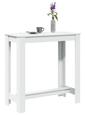 VidaXL Bartafel 102x50x103,5 cm bewerkt hout wit