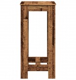 VidaXL Bartafel 51x50x103,5 cm bewerkt hout oud houtkleurig