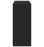 VidaXL Bartafel met schap 124x46x103,5 cm bewerkt hout zwart