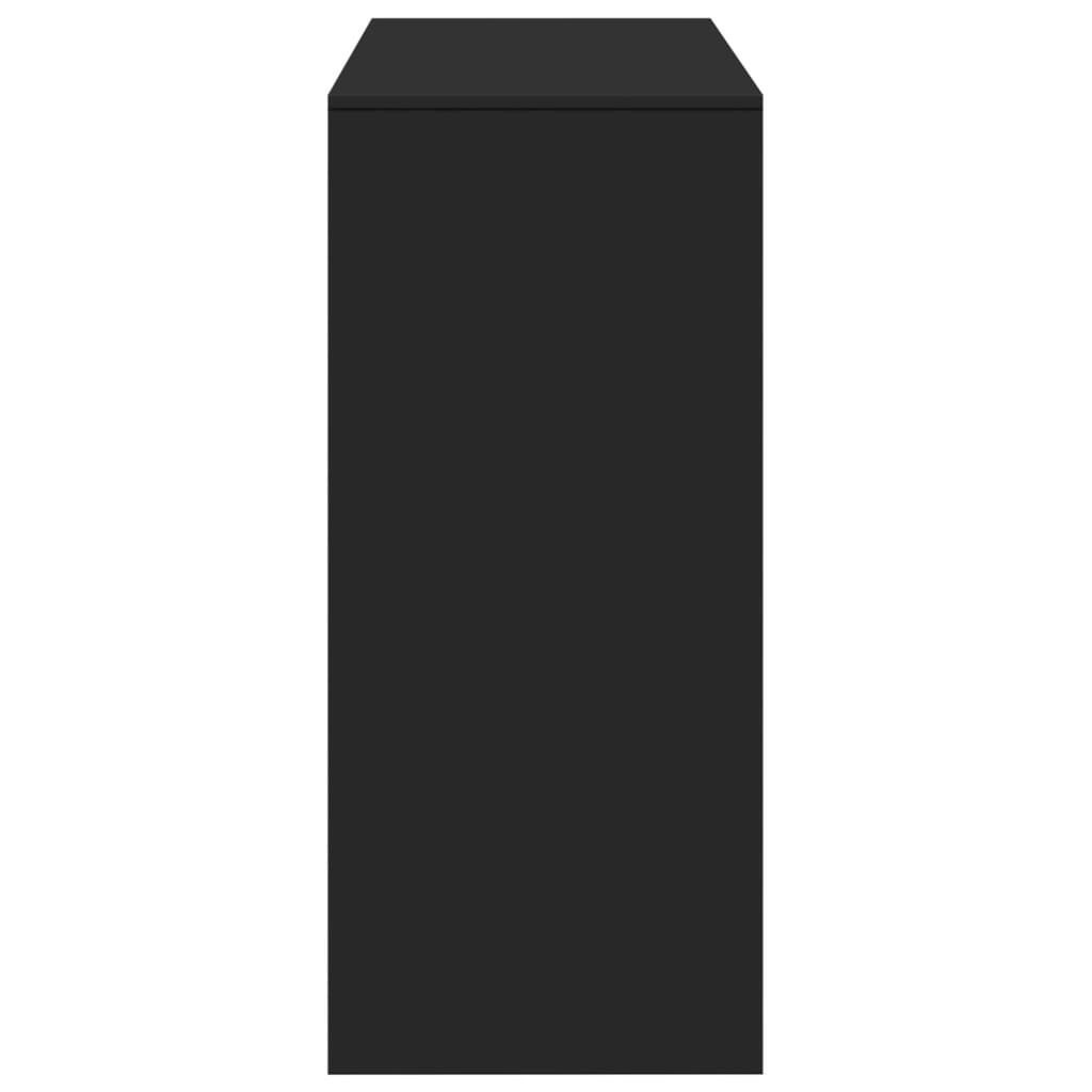 VidaXL Bartafel met schap 124x46x103,5 cm bewerkt hout zwart